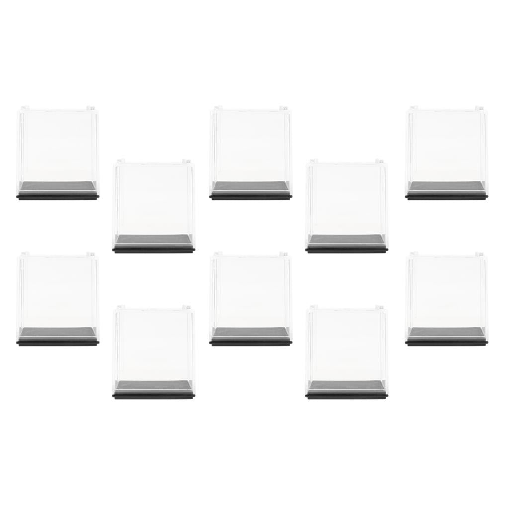 10x Acrylic Display Case Dust-Proof Protection Display Box for Model 5x5x5cm