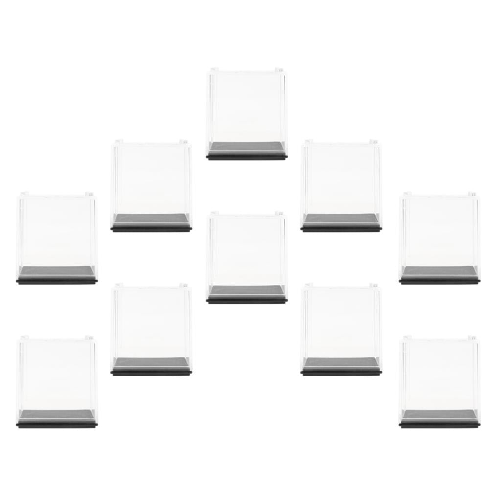 10x Acrylic Display Case Dust-Proof Protection Display Box for Model 5x5x5cm