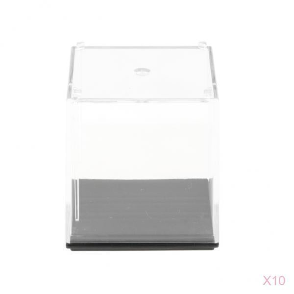 10x Acrylic Display Case Dust-Proof Protection Display Box for Model 5x5x5cm
