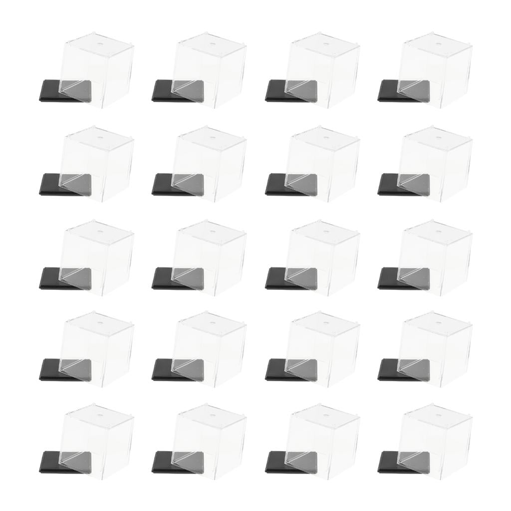 20x Acrylic Display Case Dust-Proof Protection Display Box for Model 5x5x5cm