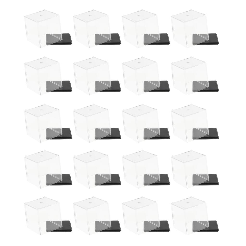 20x Acrylic Display Case Dust-Proof Protection Display Box for Model 5x5x5cm