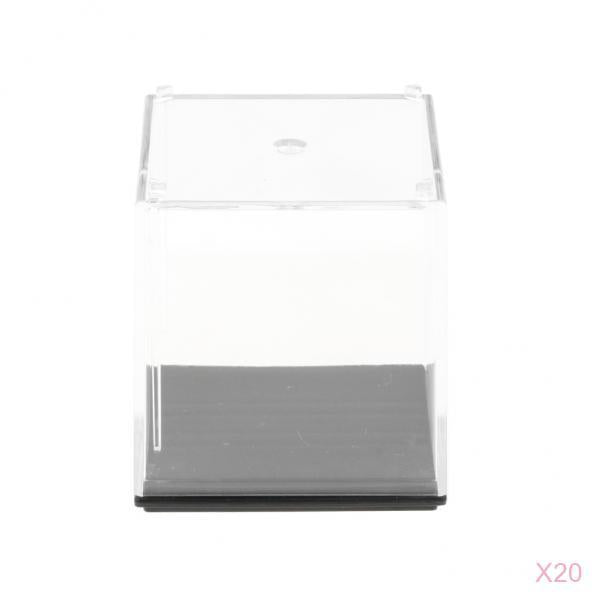 20x Acrylic Display Case Dust-Proof Protection Display Box for Model 5x5x5cm
