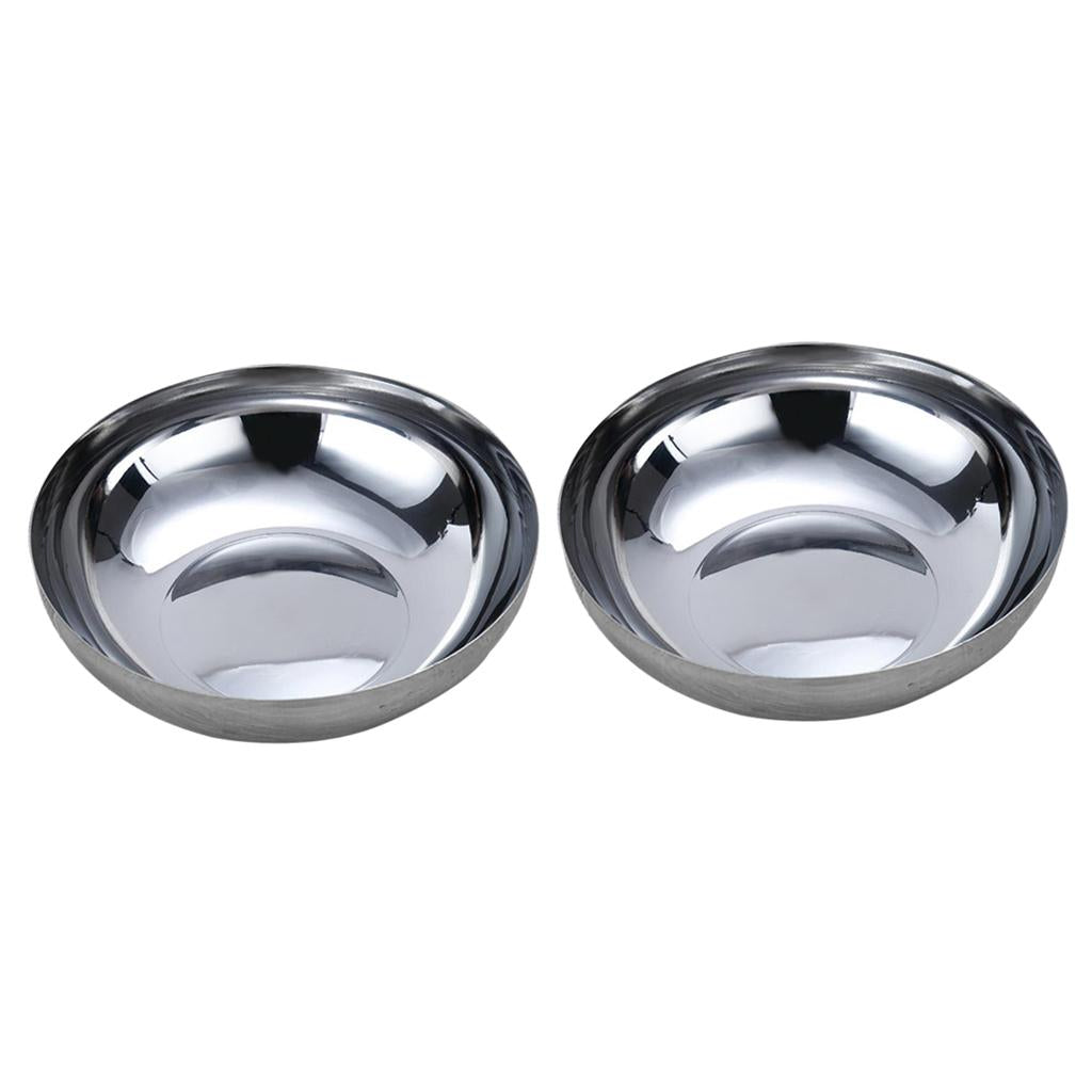 2pcs Stainless Steel Noodles Bowl Dinner Soup Fruit Bowl Kitchenware 22cm