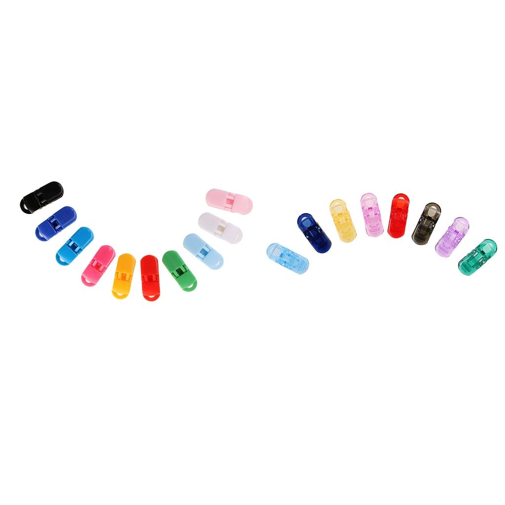 18pcs Assorted Pacifier Clips Clips Suspender Clips with Gripping Teeth