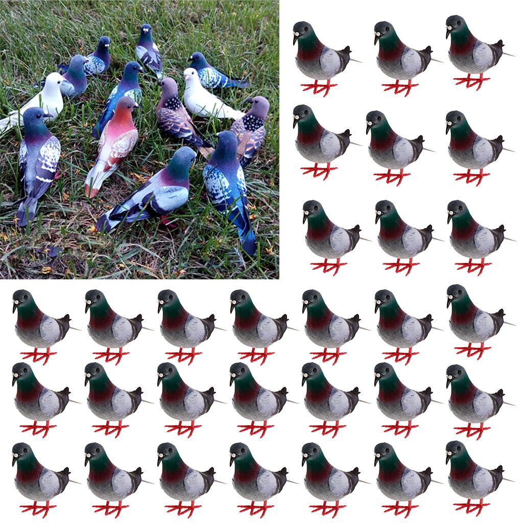 30Pcs Artificial Feather Foam Doves Birds Wedding Decoration Venue Ornaments