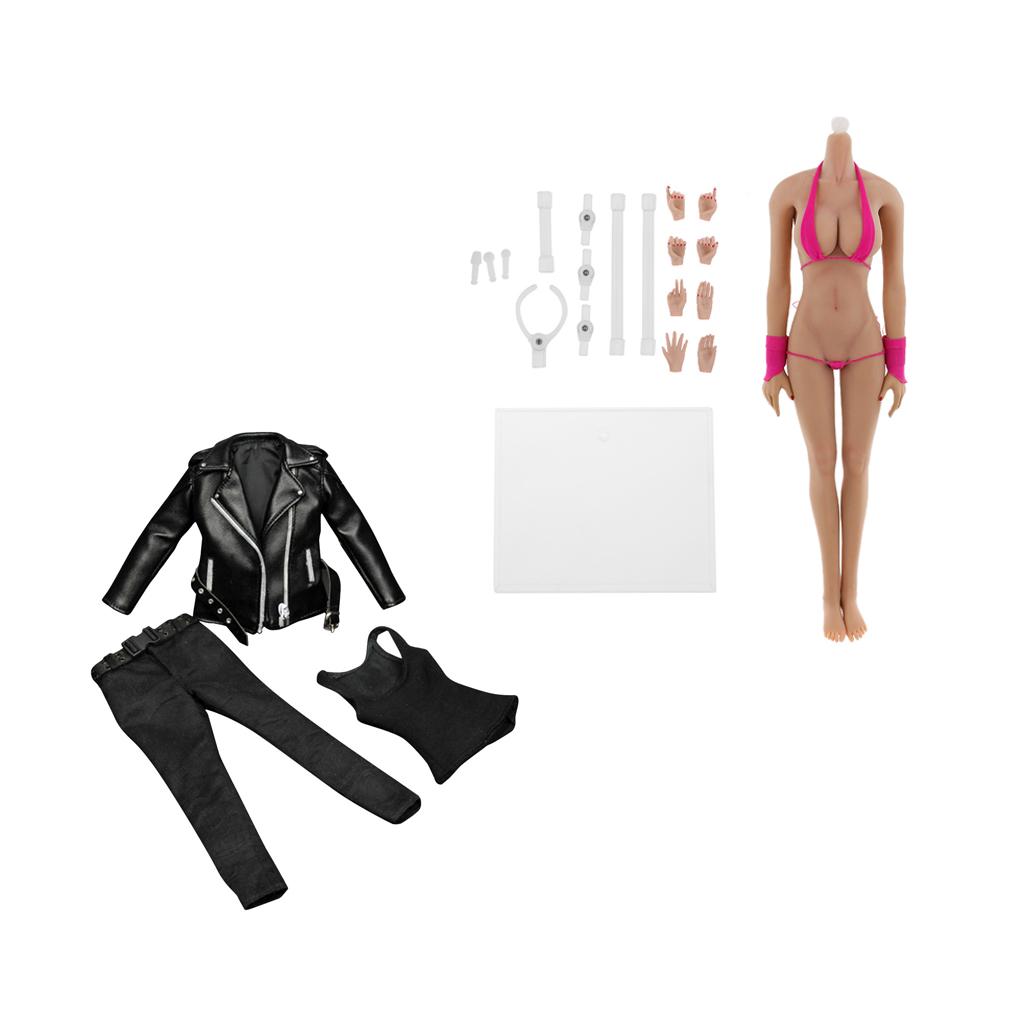 1/6 Scale Seamless Big Busts Female Body 12'' Figure Jacket for Phicen Kumik