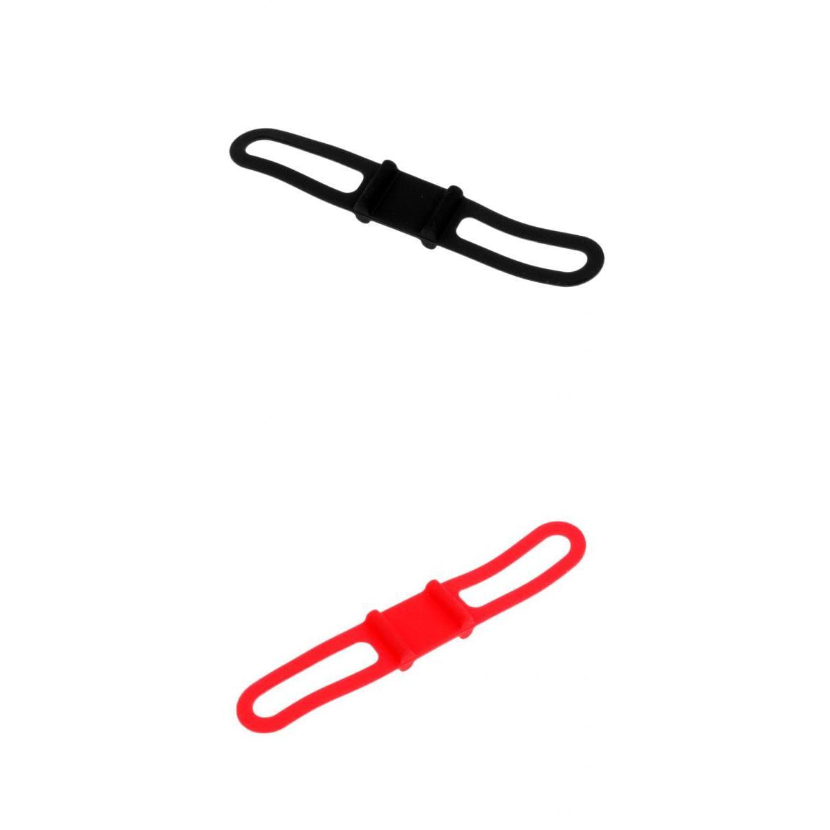 2Pcs Bike Silicone Elastic Band Flashlight Phone Strap Ribbon Mount Holder