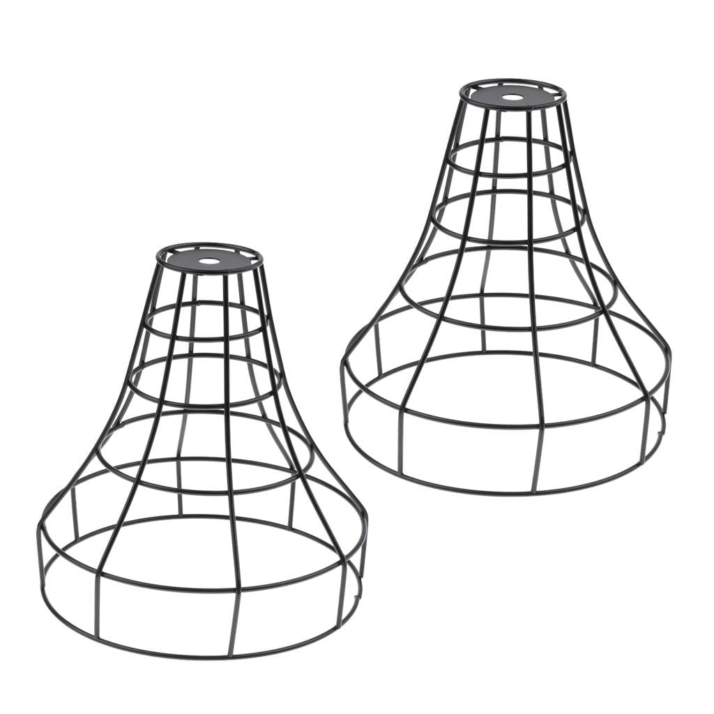 2 Pcs Iron Wire Cage Hanging Lamp Shade Pendant Light Chandelier Shades
