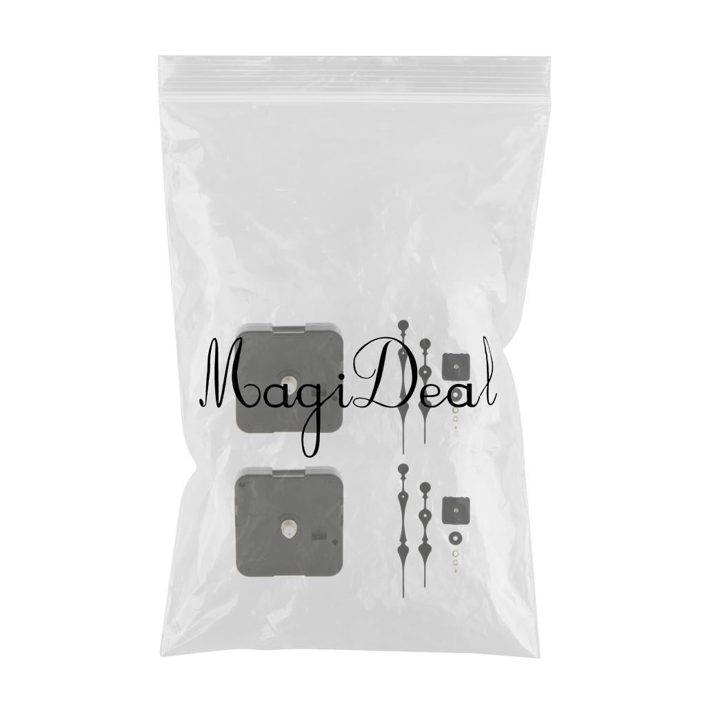 2 Pieces Silent Mechanism Quartz Wall Clock Movement Repair Parts DIY