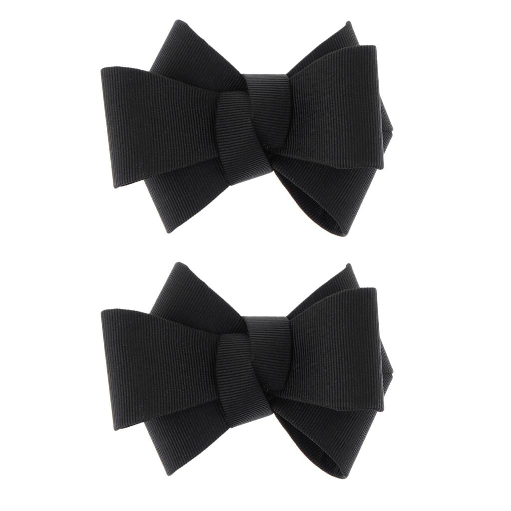 2/set Ribbon Bow Butterfly High Heel Shoe Charm Charms Decoration Black