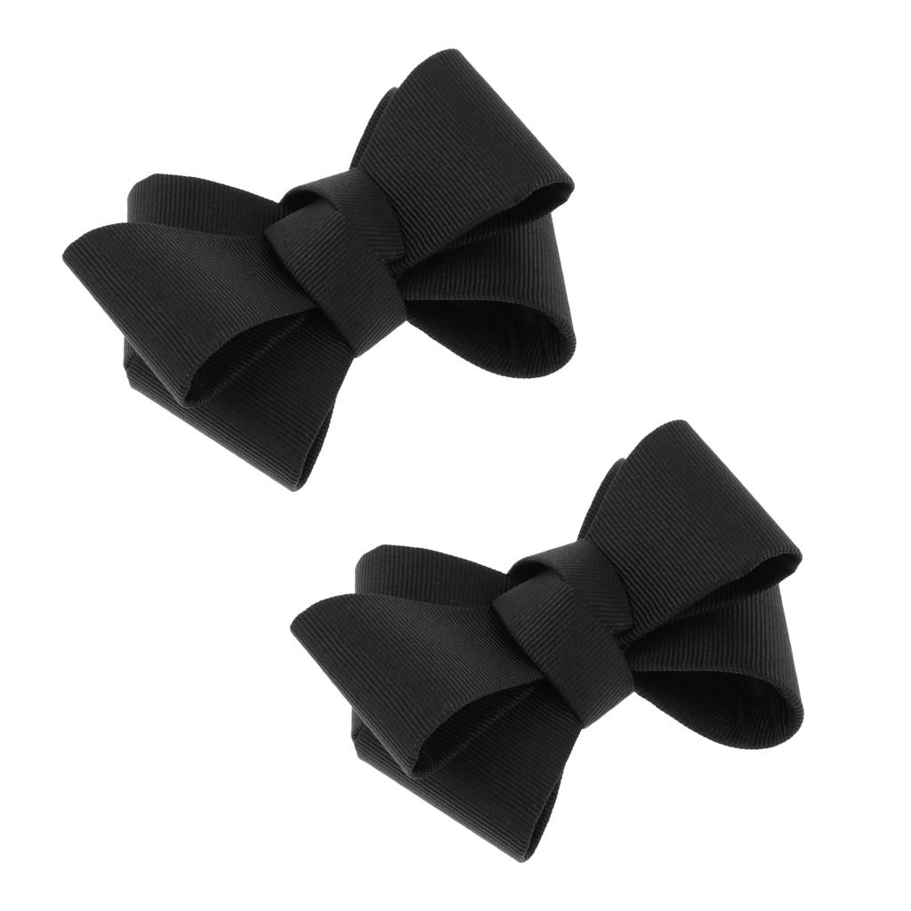 2/set Ribbon Bow Butterfly High Heel Shoe Charm Charms Decoration Black