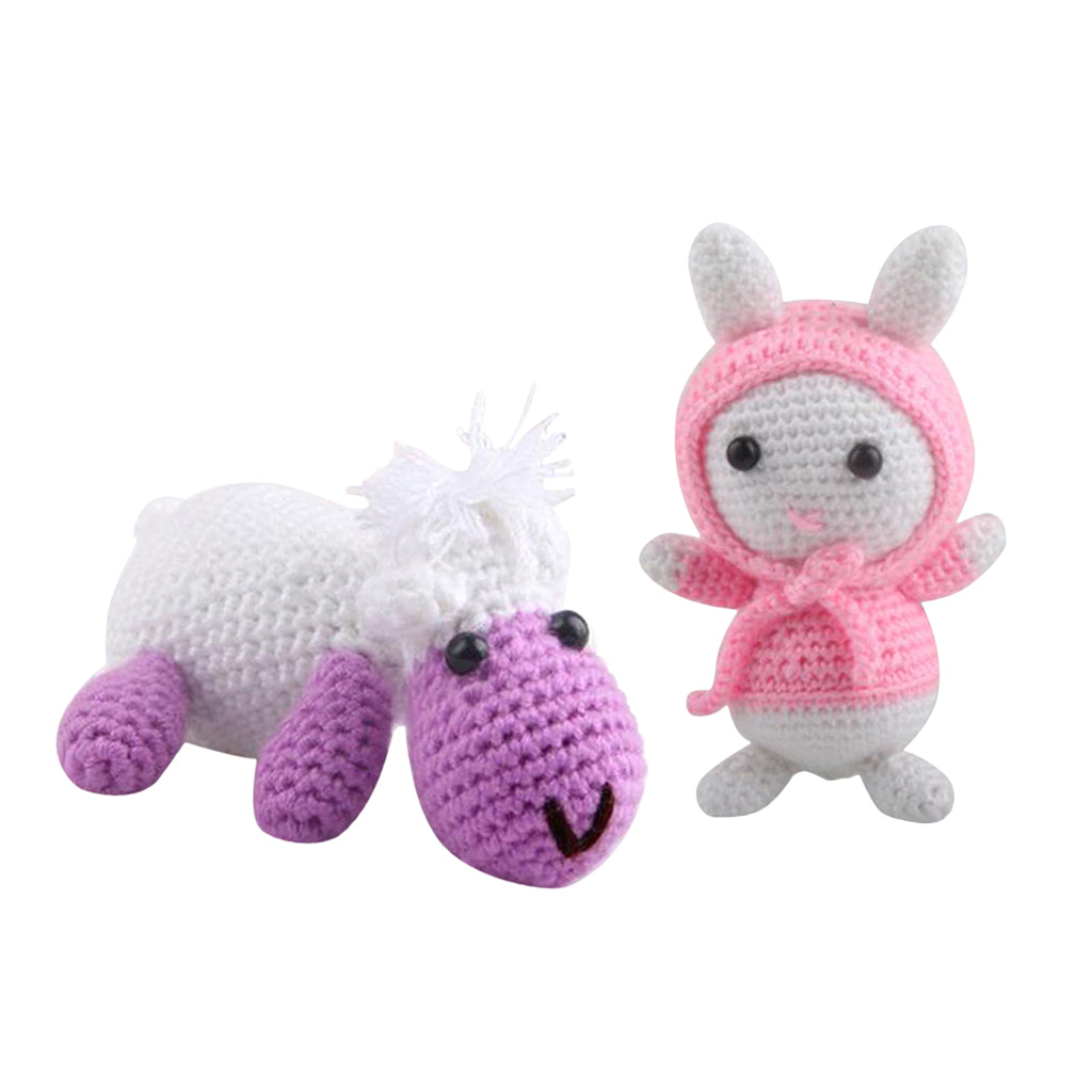 Amigurumi Crochet Kits Rabbit Sheep DIY Animal Material Package for Children