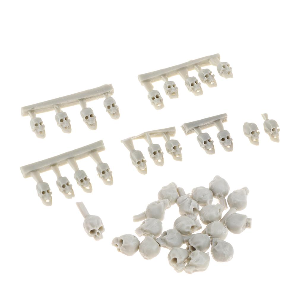40Pcs Resin Soldier Skull Resin Model Skeleton 5/ 3mm Resin Miniature Statue