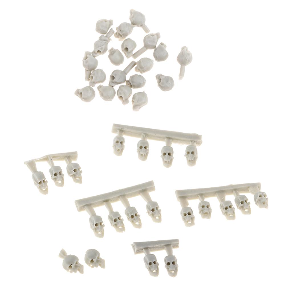 40Pcs Resin Soldier Skull Resin Model Skeleton 5/ 3mm Resin Miniature Statue