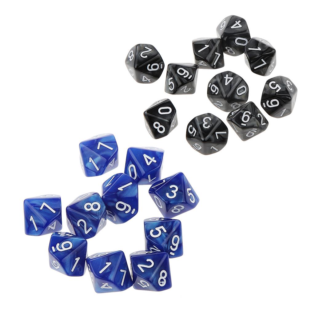 20Pieces Ten Sided Dice D10 Playing D&D RPG Party Games Dices