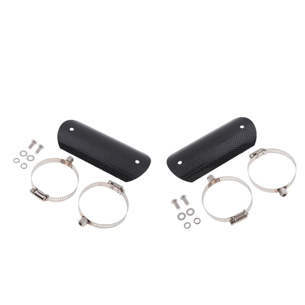 2pcs Motorbike Exhaust Muffler Pipe Heat Shield Cover Heel Guard for Harley