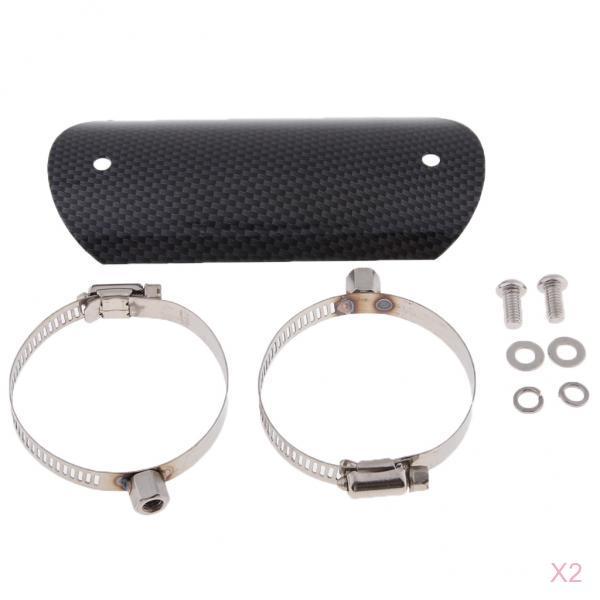 2pcs Motorbike Exhaust Muffler Pipe Heat Shield Cover Heel Guard for Harley