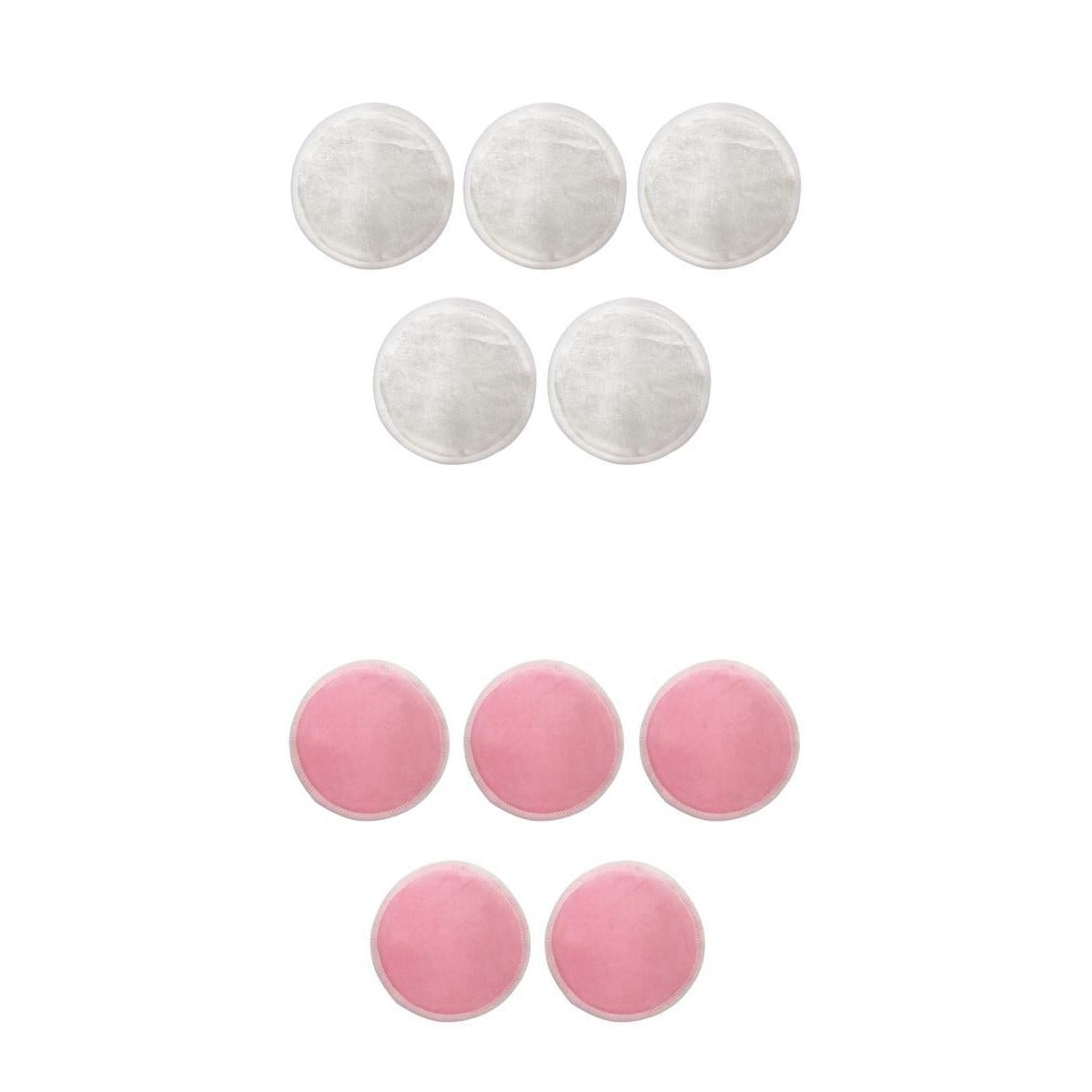10Pcs 8cm Reusable Round Bamboo Cotton Facial Cleaning Makeup Remover Pads