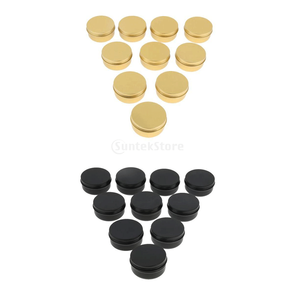 20Pieces Empty Metal Cosmetic Containers Travel Tins Makeup Sample Jars 30g
