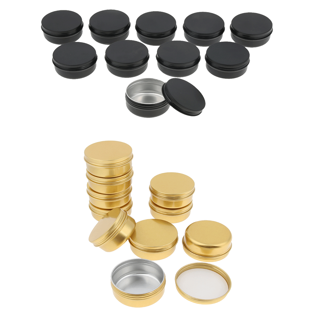 20 Pieces Empty Metal Cosmetic Containers Travel Tins Makeup Sample Jars 50g