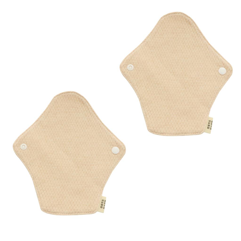 2 Pcs 7.1 inch Washable Cotton Sanitary Napkin Panty Liner Menstrual Pad