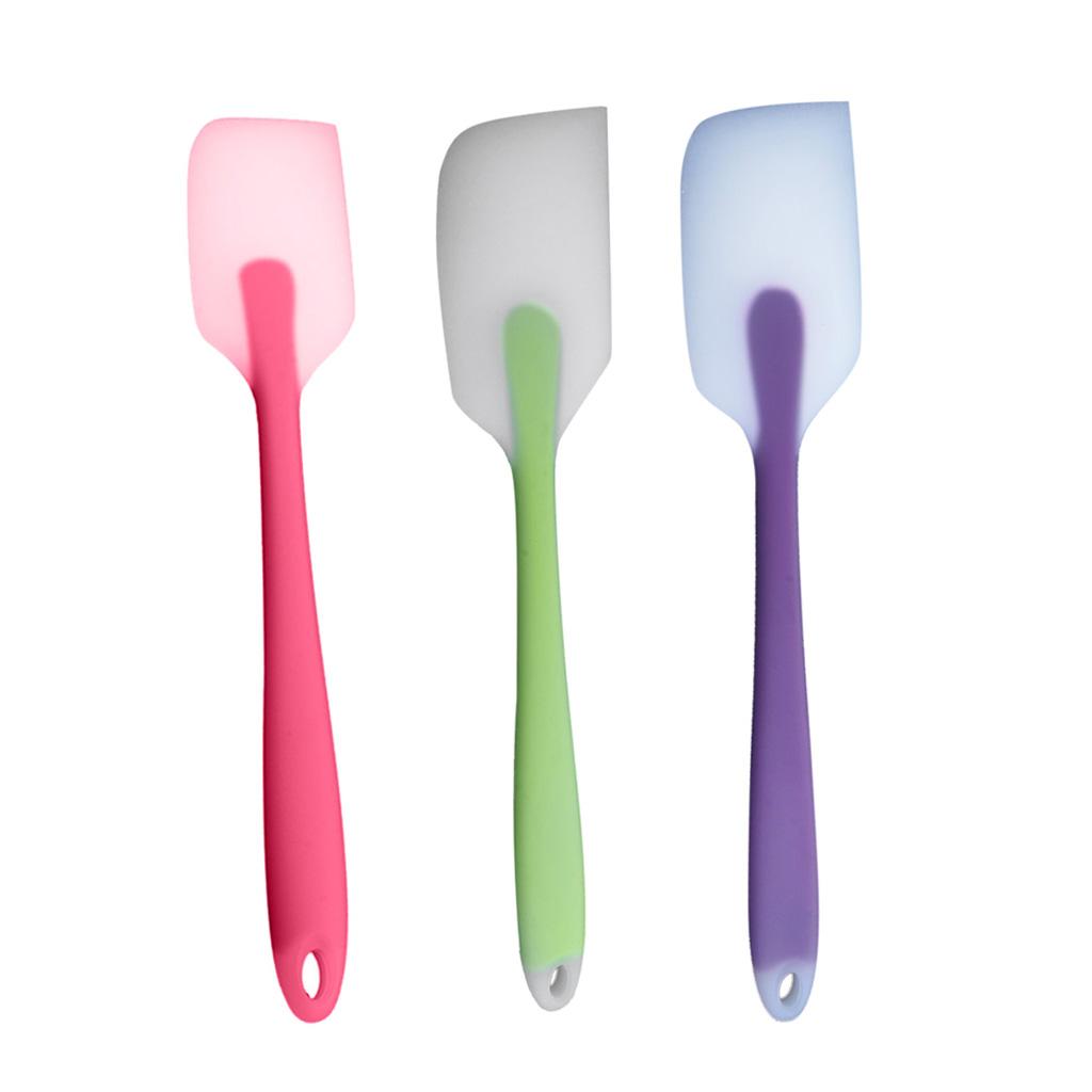 3pcs 28cm Long Handle Silicone Spatula Heat-Resist Cake Decorating Scraper