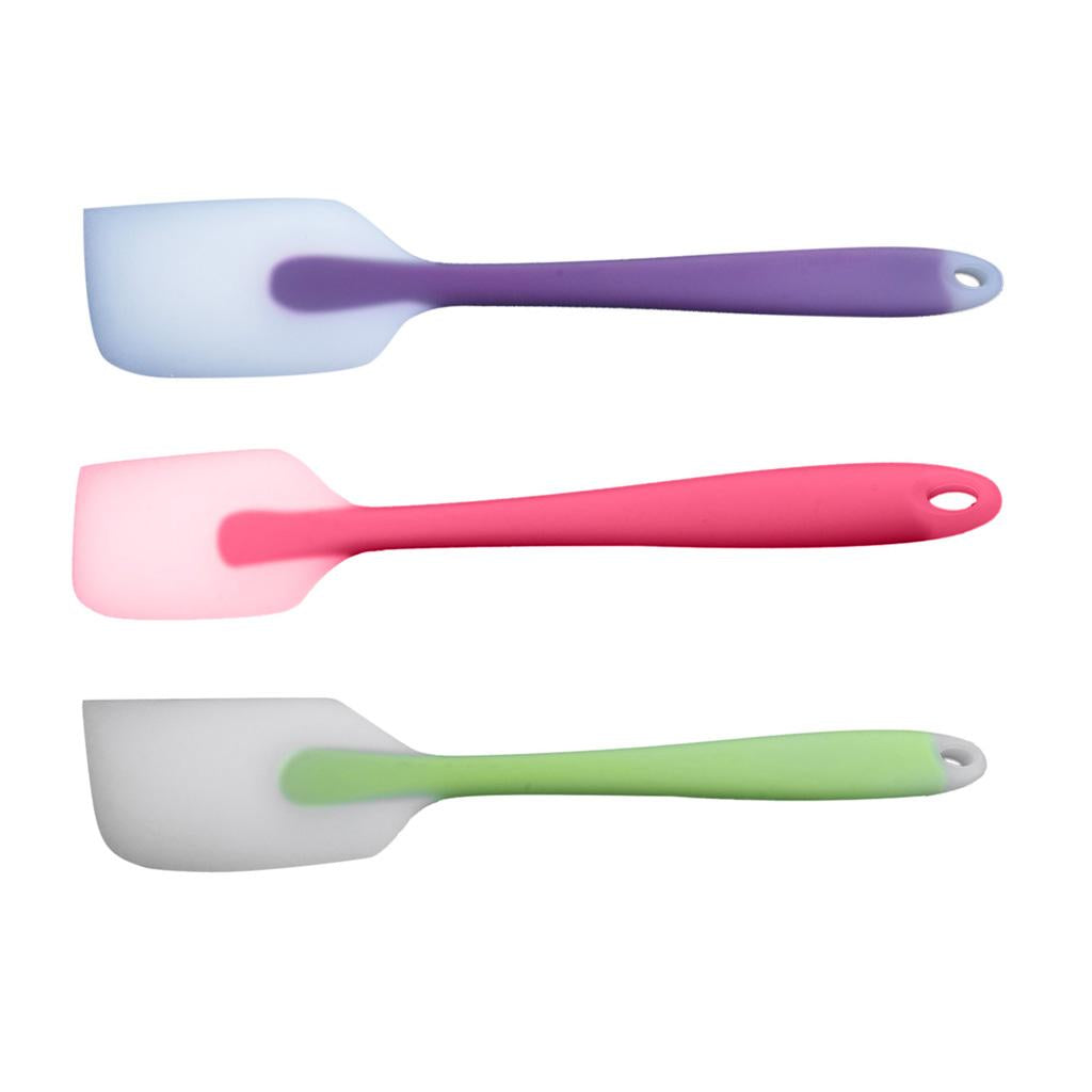 3pcs 28cm Long Handle Silicone Spatula Heat-Resist Cake Decorating Scraper