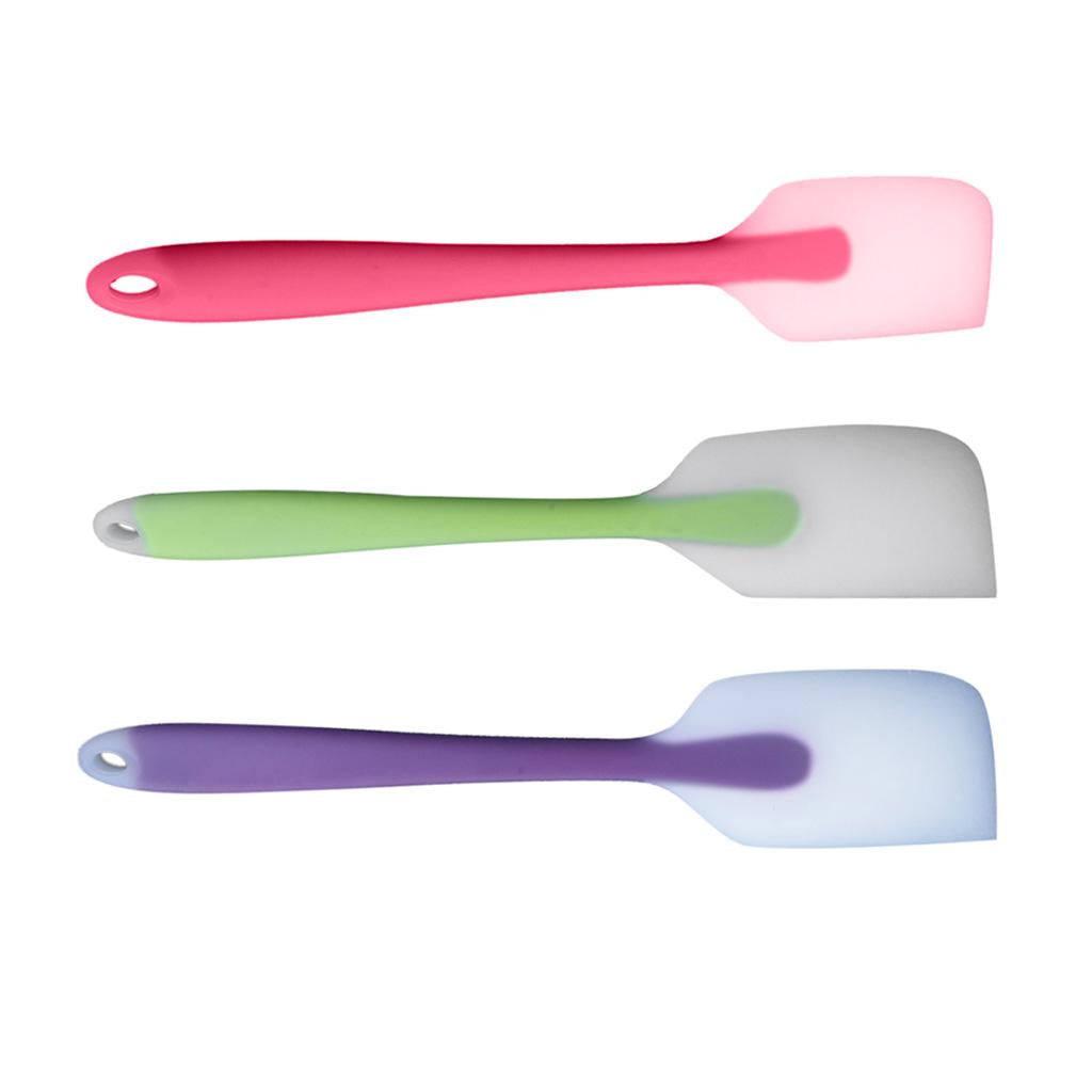3pcs 28cm Long Handle Silicone Spatula Heat-Resist Cake Decorating Scraper
