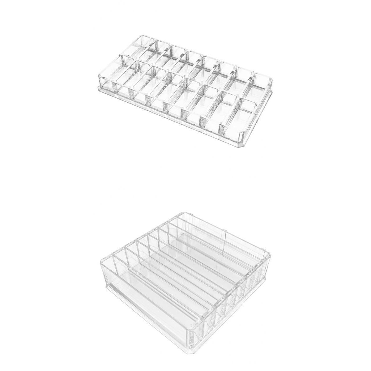 2pcs Acrylic Compact Eyeshadow Blusher Highlighter Display Stand Organiser