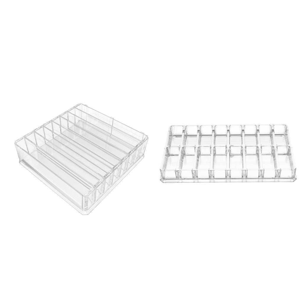 2pcs Acrylic Compact Eyeshadow Blusher Highlighter Display Stand Organiser