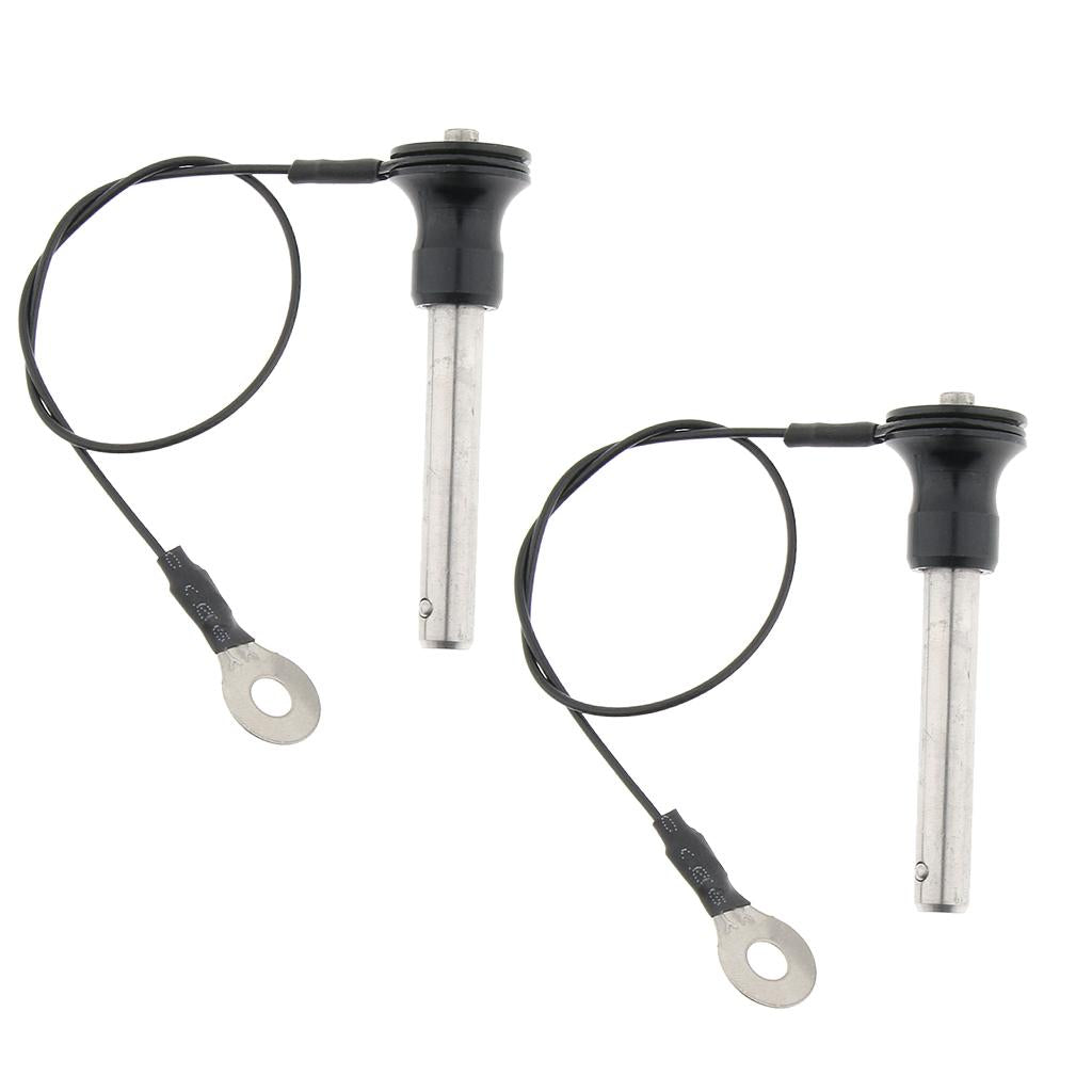 2 Pieces Stainless Steel Ball Lock Quick Release Pin Push Button 8mm-40mm