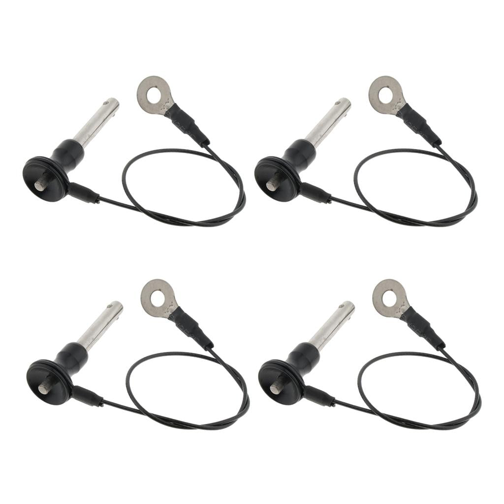 4 Pieces Stainless Steel Ball Lock Quick Release Pin Push Button 8mm-35mm