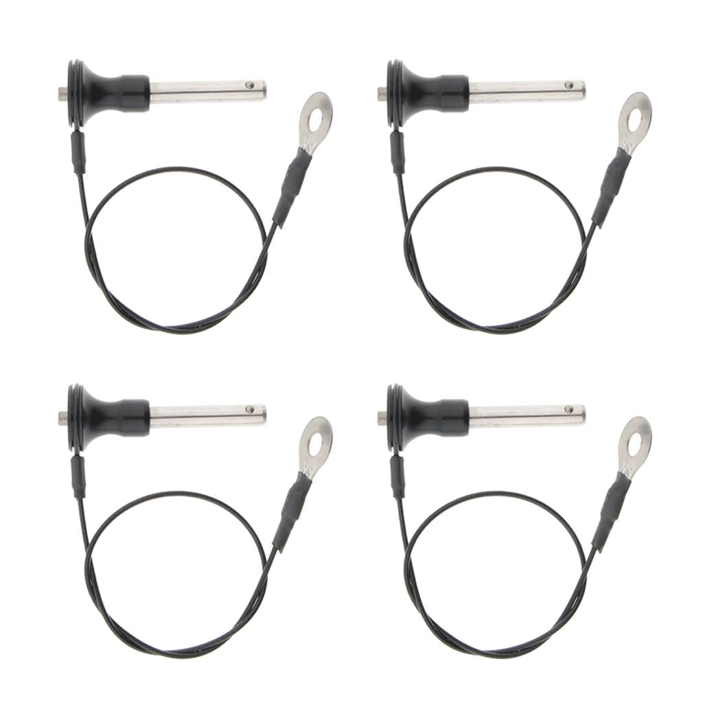 4 Pieces Stainless Steel Ball Lock Quick Release Pin Push Button 8mm-35mm