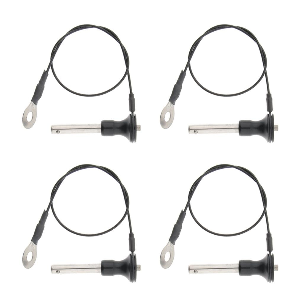 4 Pieces Stainless Steel Ball Lock Quick Release Pin Push Button 8mm-35mm