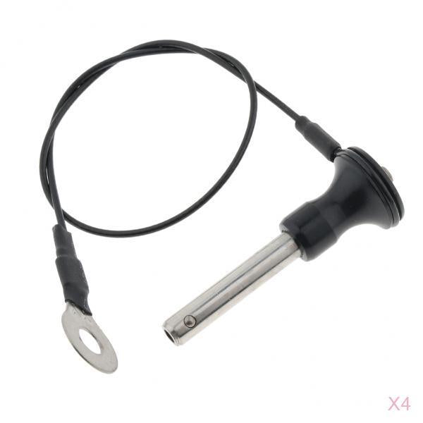 4 Pieces Stainless Steel Ball Lock Quick Release Pin Push Button 8mm-35mm