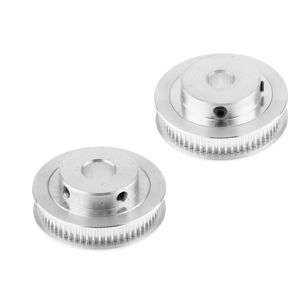 2PCS Aluminum Timing Belt Pulley 60Tooth for 3D Printer Inner Hole 8mm+10mm
