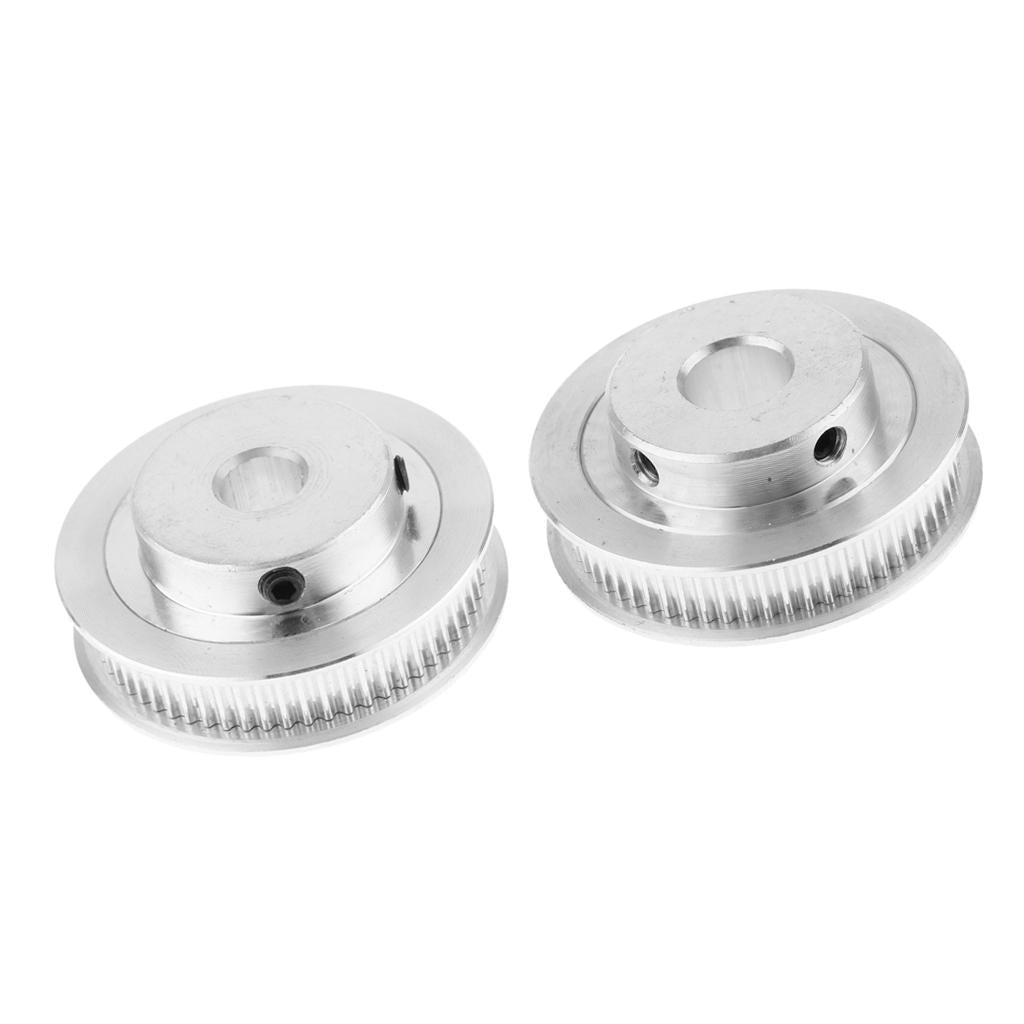 2PCS Aluminum Timing Belt Pulley 60Tooth for 3D Printer Inner Hole 8mm+10mm