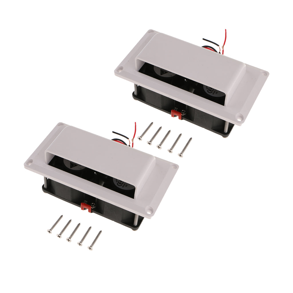 2 Sets RV Caravan Motorhome Inner Side Air Vent Ventilation Exhaust Fan 12V