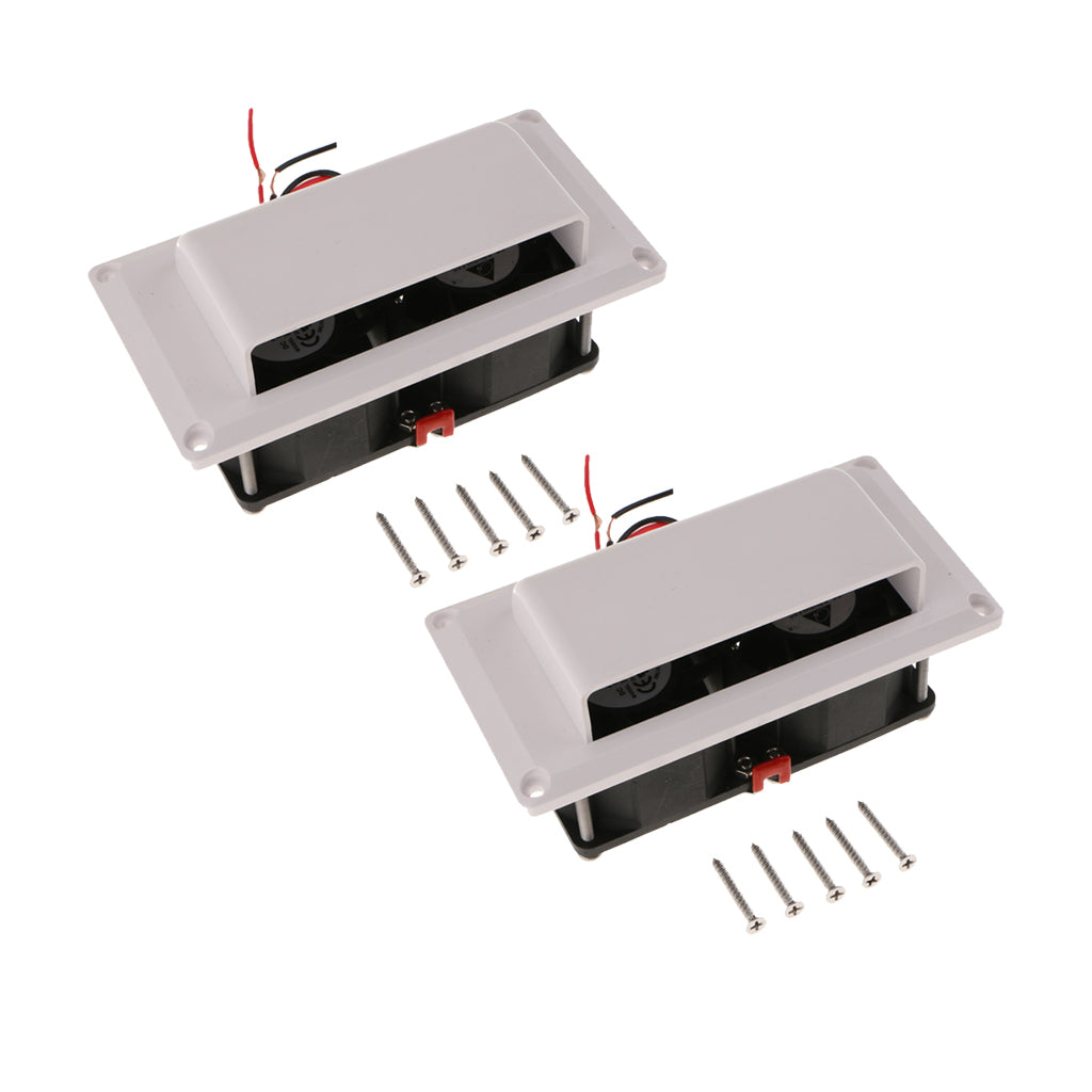 2 Sets RV Caravan Motorhome Inner Side Air Vent Ventilation Exhaust Fan 12V