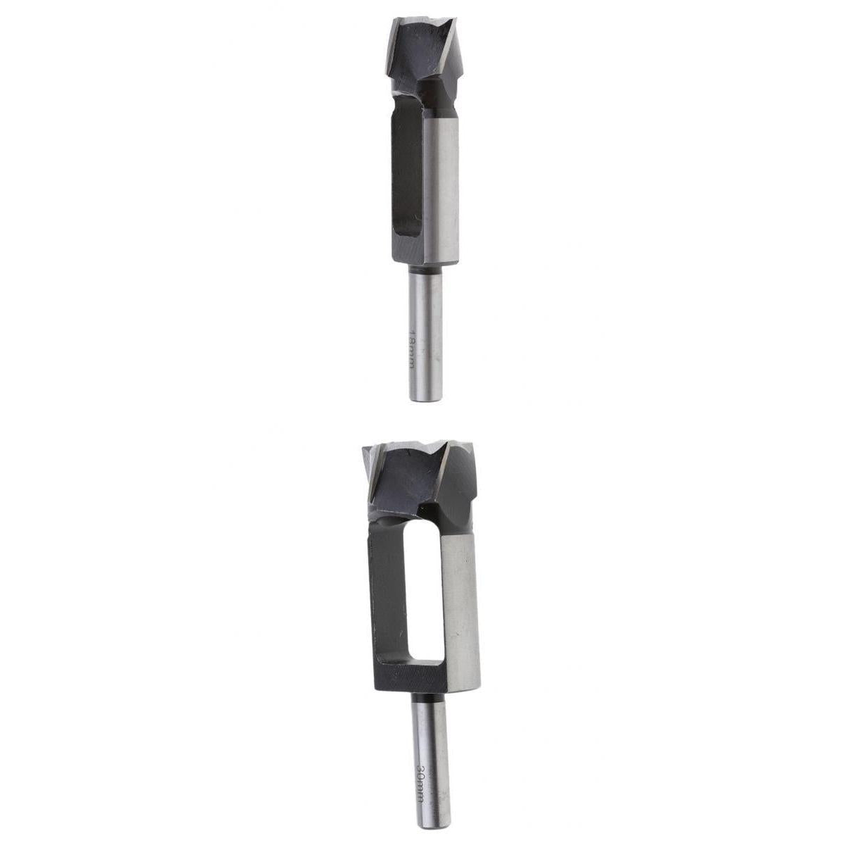 2PCS Tapered Snug Plug Cutters 13MM 1/2 Inch Shank 18mm + 30mm