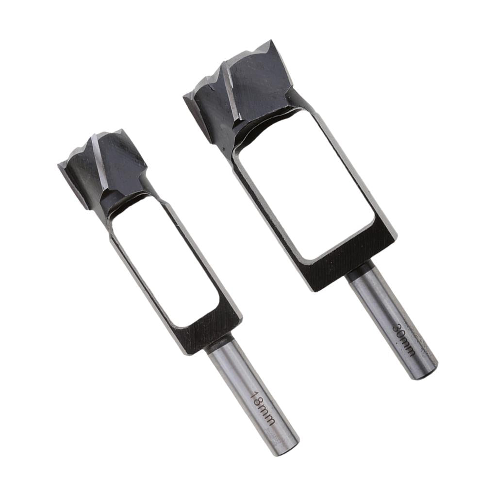 2PCS Tapered Snug Plug Cutters 13MM 1/2 Inch Shank 18mm + 30mm