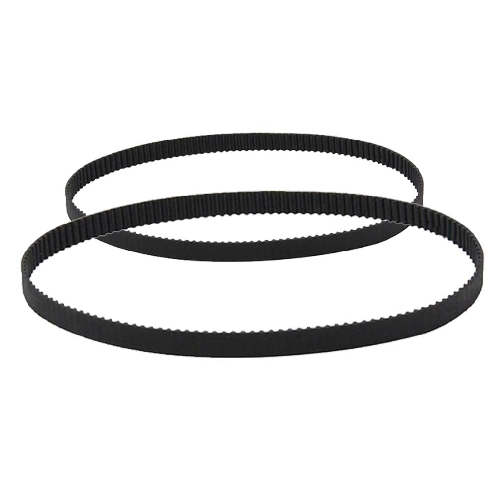 2 pcs 3D Printer Belt Closed Loop Rubber 2GT-6 Timing Belt Black 280mm+400mm