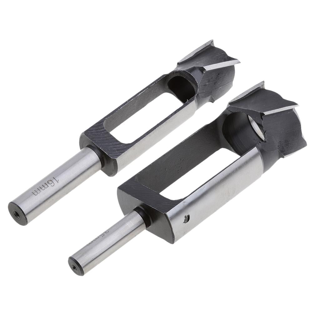 2PCS Tapered Snug Plug Cutters 13MM 1/2 Inch Shank 16mm+35mm Combo