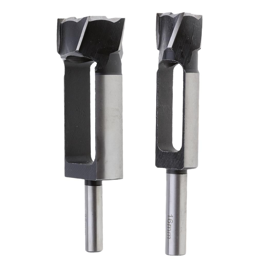 2PCS Tapered Snug Plug Cutters 13MM 1/2 Inch Shank 16mm+35mm Combo
