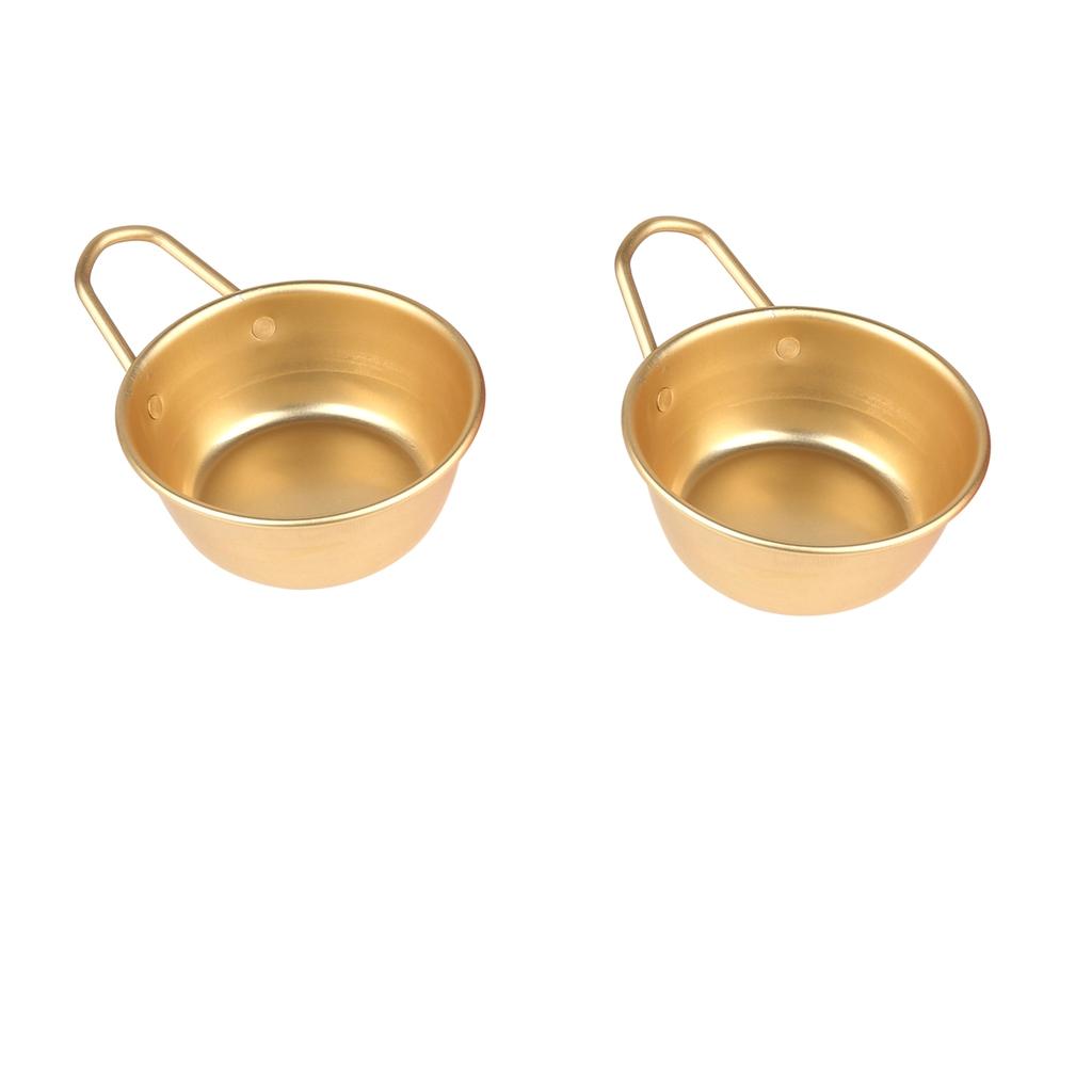2Pcs Korean Traditional Rice Wine Cup Bowl Camping Makori Soup Ramen Handles