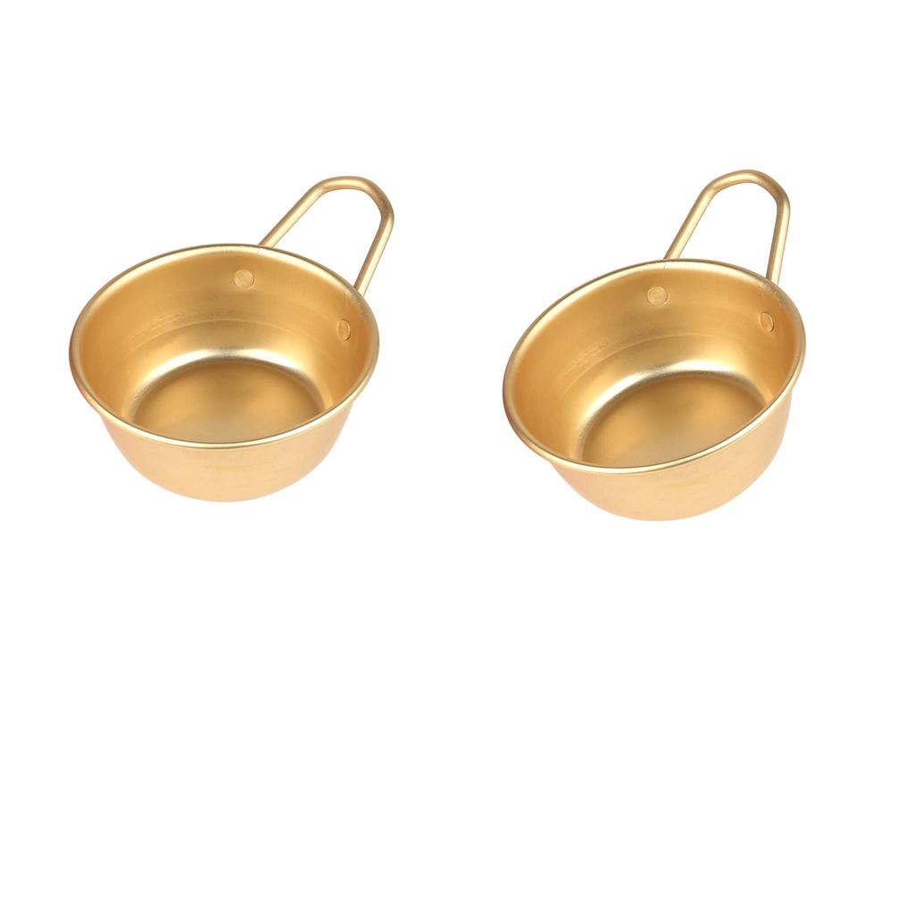 2Pcs Korean Traditional Rice Wine Cup Bowl Camping Makori Soup Ramen Handles