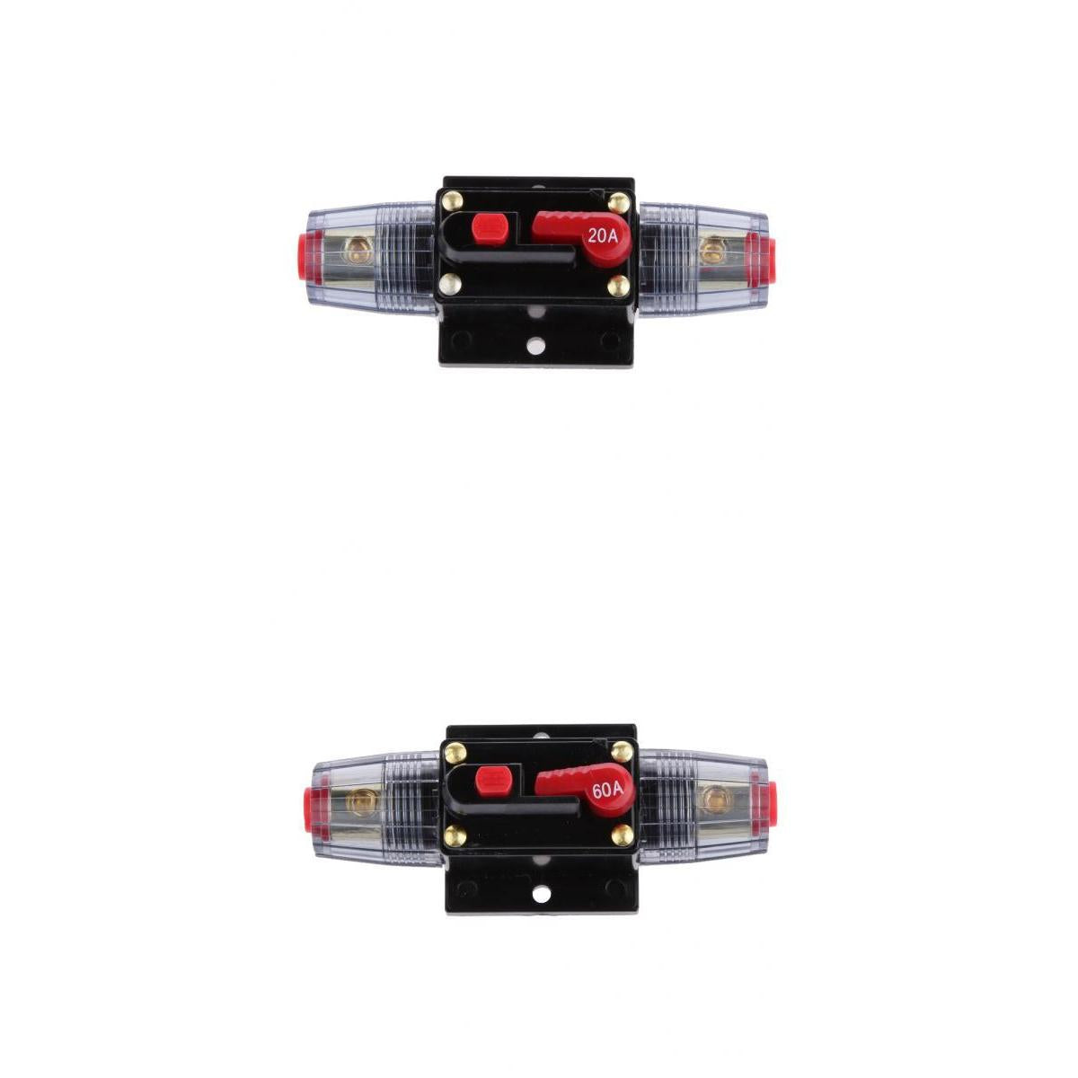 2Piece Manual Reset Circuit Breaker 12v/24v Car Auto Boat Audio Fuse Holder