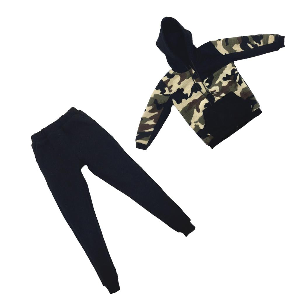 1/6 Scale Mens Camouflage Hoodie& Pants for 12'' Action Figure Doll