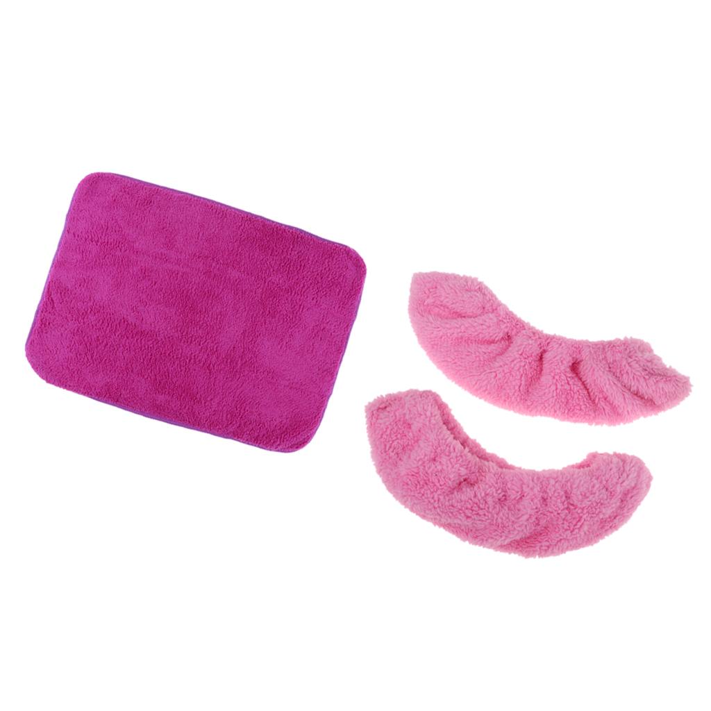 1 Pair Ice Hockey Figure Skate Blade Cover Soakers Guards and Care Kit Towel Purple M