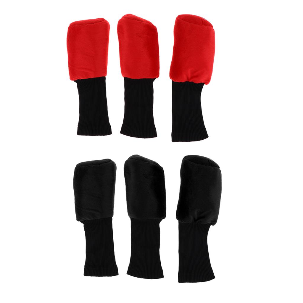 6pcs Long Neck Golf Club Head Cover Wood Headcover Accessories with Number